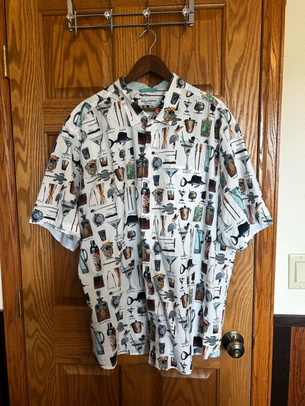 DXL Tommy Bahama 2XLB  Nova Wave men’s Short-Sleeve Cocktail Print button down